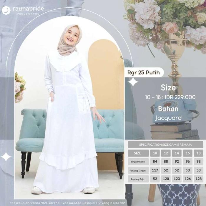 RAUNA GAMIS REMAJA RGR 25 PUTIH