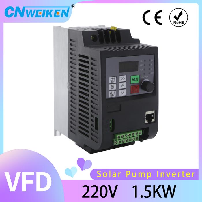 VFD Solar Inverter 1.5KW/2.2KW Single phase AC220V or DC220-380V