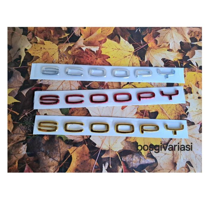 NEW!! READY!! Emblem Scoopy 2021 2022 2023 / Emblem scoopy sudah ada perekat / Logo 3D honda timbul