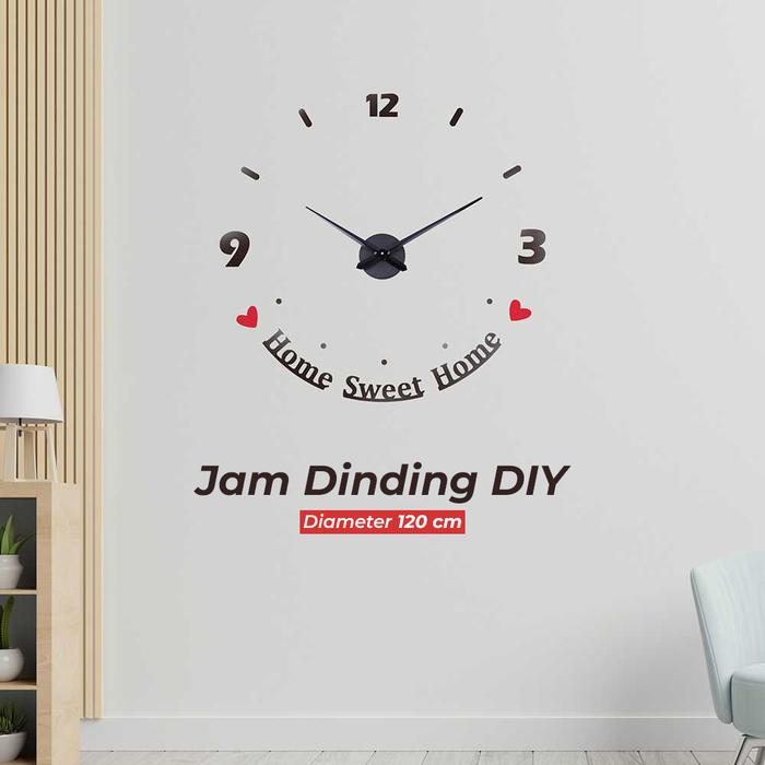 Geekman Jam Dinding Besar DIY Giant Home Sweet Home 120 cm - DIY-203