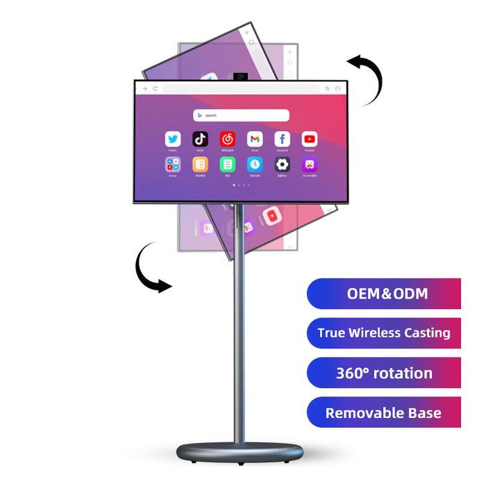 27-Inch Ultra Hd Indoor Digital Signage Movable Interactive Android Tv Ips Touch Screen Tv Smart Por
