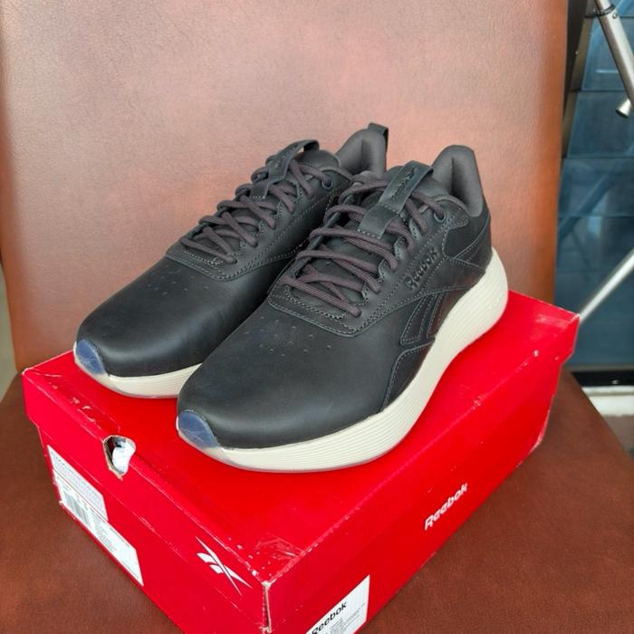 Sepatu Reebok DMX Comfort Unexpected Lux Leather Original 100% - Sneakers Pria Hitam Nyaman