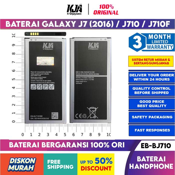 ❤ Baterai Original ❤ Galaxy J7 2016 J710 J710F J710FN / SM-J710F EB-BJ710CBE Batre Hp Ori