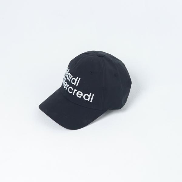 Topi MARDI MERCREDI TEXT EMBROIDERY WHITE BLACK CAP 100% ORIGINAL - OS ADJUST
