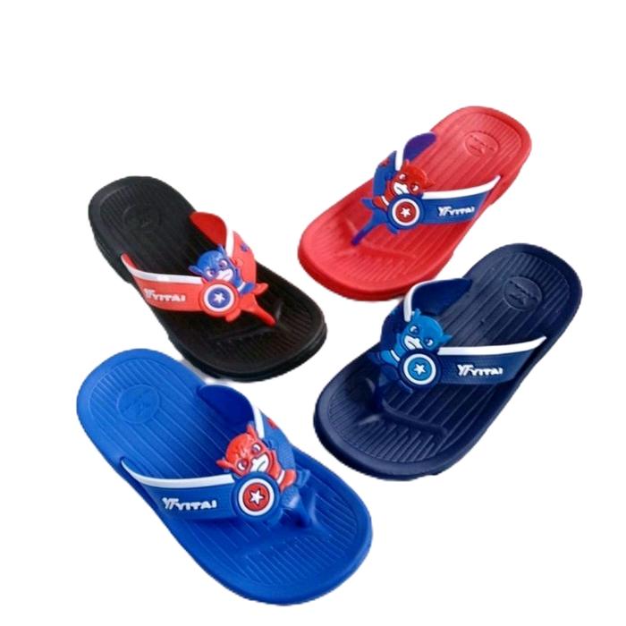 Sandal Jepit Anak Murah | Sendal Anak Karakter Kapten Amerika Terbaru YITAI 342 ukuran 24-29/30-35 K