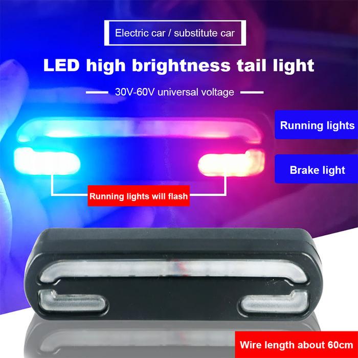 D07 36V 48V 60V Electric Bicycle Rear Lamp Waterproof LED Safety