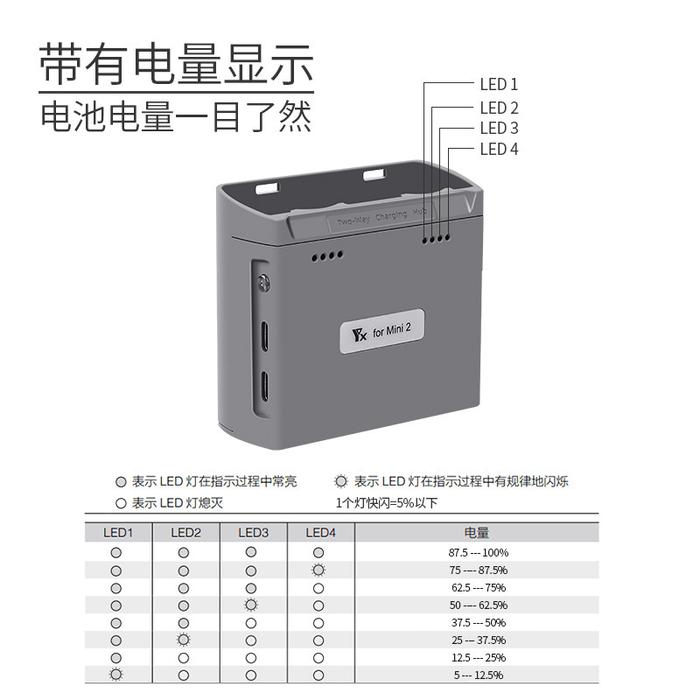 For DJI Mini 2 / Mini 2 se Two Way Fast Charger Mini SE Battery
