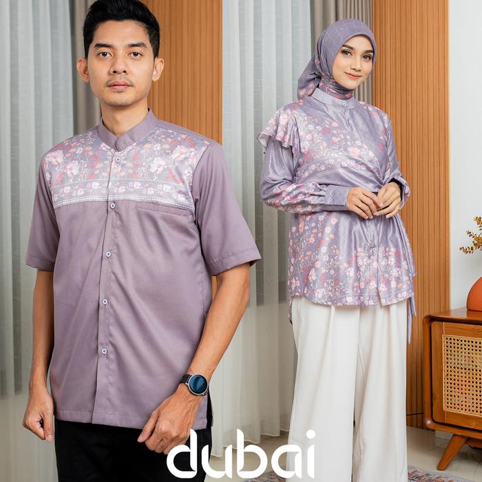 Dubai Series Hessya Sarimbit Keluarga Couple Tunik Koko Lebaran Premium Atasan Branded