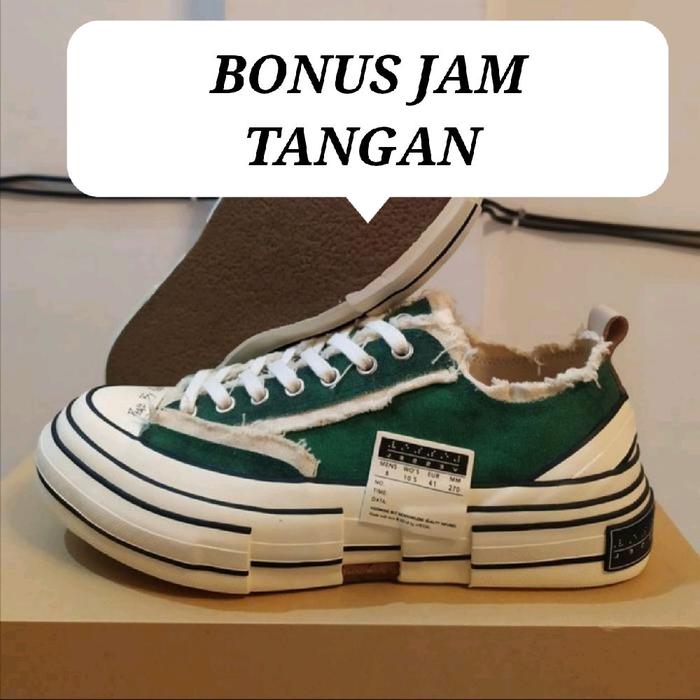 Sepatu Xvessel G.O.P x low hbx green Size US8/41/27cm NIB Exclude Ongkir MDN100% Original Garansi Ua
