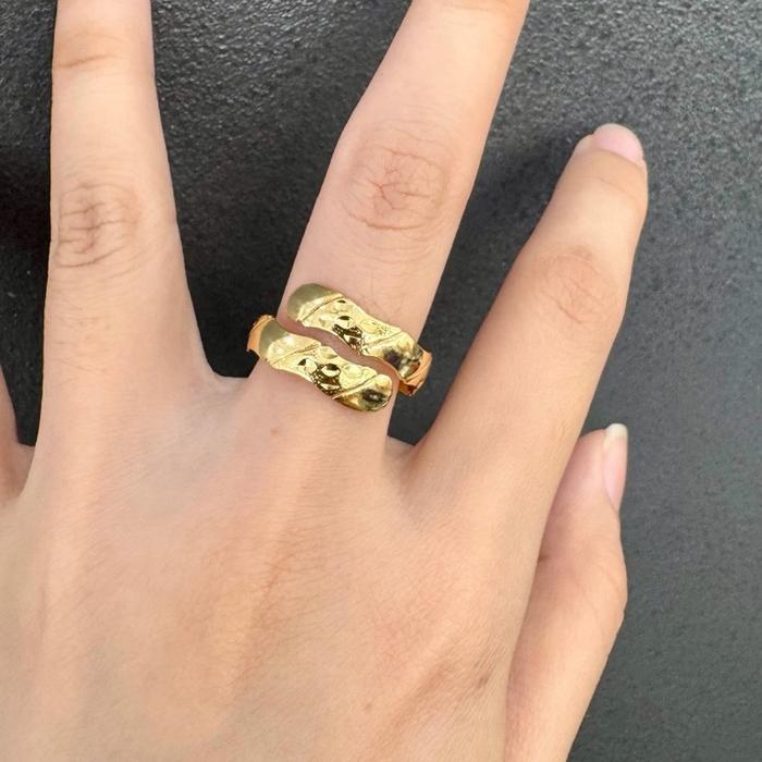 Cincin model Lilit ukir kadar 6K toko mas murni