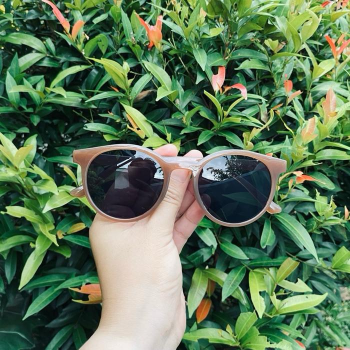 Kacamata Bulat Sunglass Mata Kucing Cat Eye Black Coffee