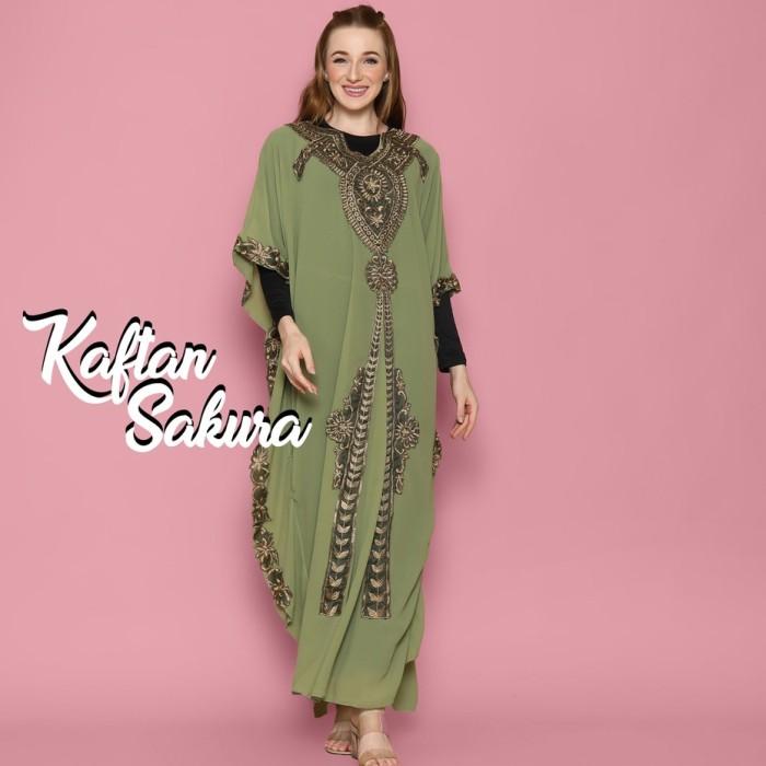 Z☎3G KAFTAN LUNA MAYA WANITA BORDIR LEBARAN PESTA HITAM JUMBO PREMIUM X✓6V