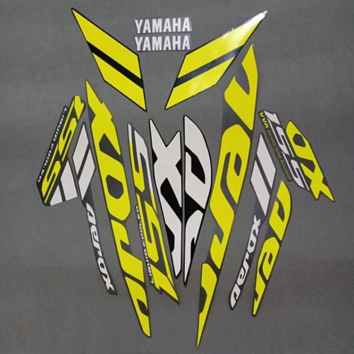 Stiker Striping Motor Aerox 155 2019 Abu Stabilo Sticker Lis Body Standar COD