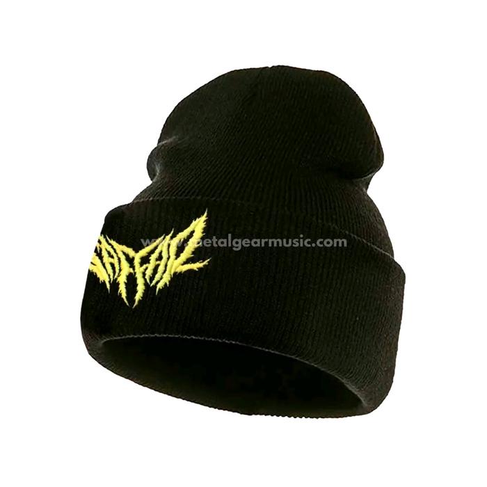 BEANIE - SAFFAR - LOGO YELLOW -BEANIES BAND METAL ORIGINAL / KUPLUK Hat