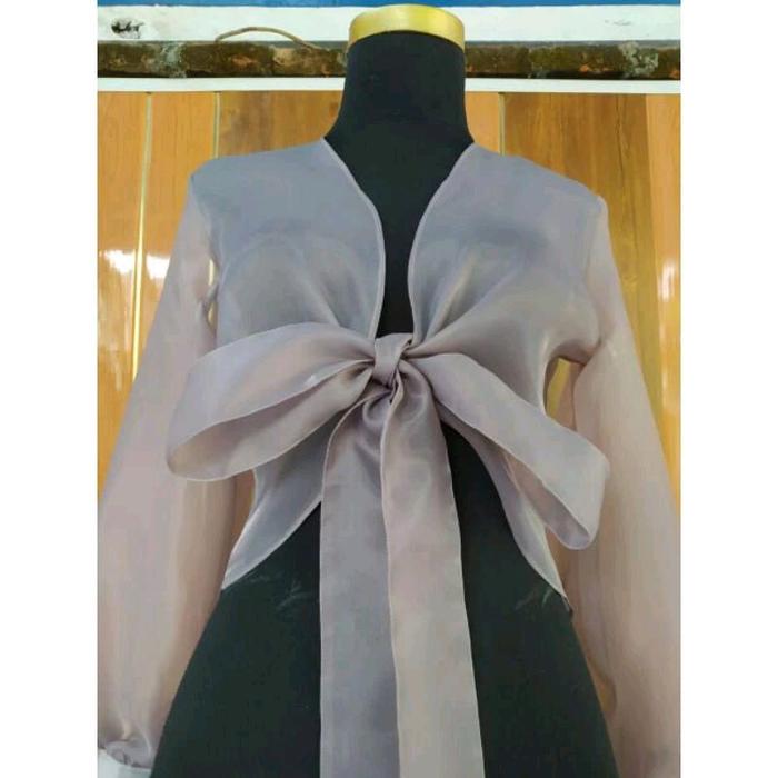 outer kondangan / cardigan organza / gaun pesta / outer organza
