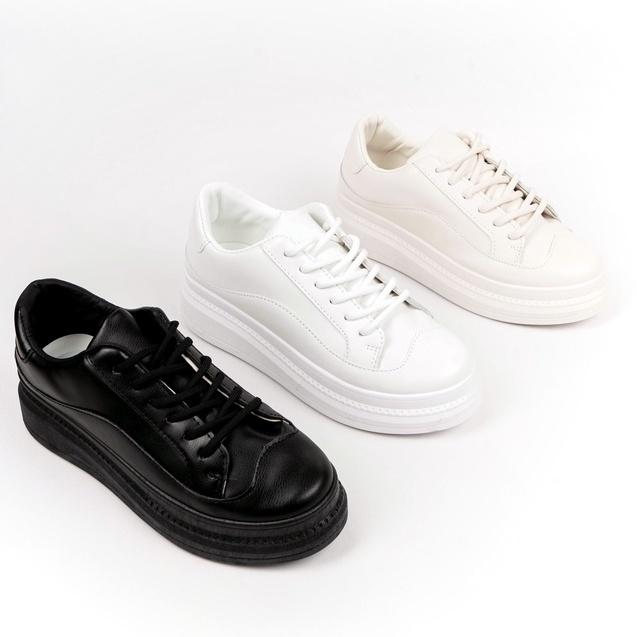 Blow Slavina Sneakers Wanita BLAS 0031 - Sepatu Kasual Anti Slip, Hitam Putih Beige