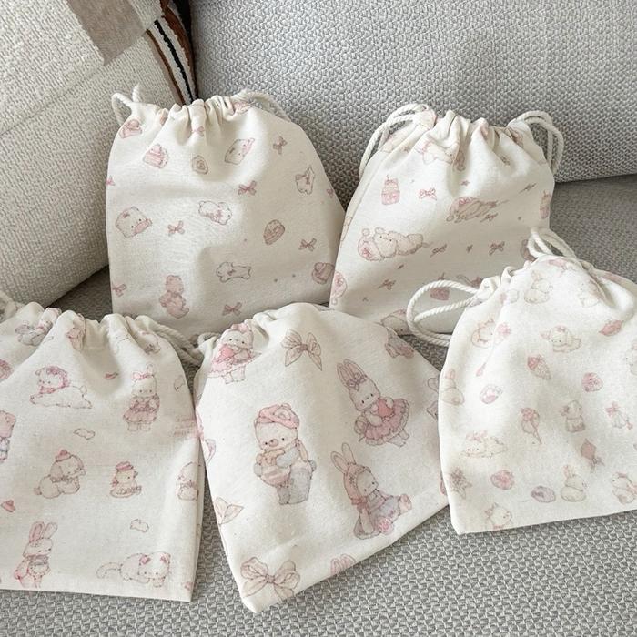 Mocorie - Catania Drawstring Pouch / Pouch Serut Coquette / Pouch Serut Serbaguna / Pouch Makeup / P