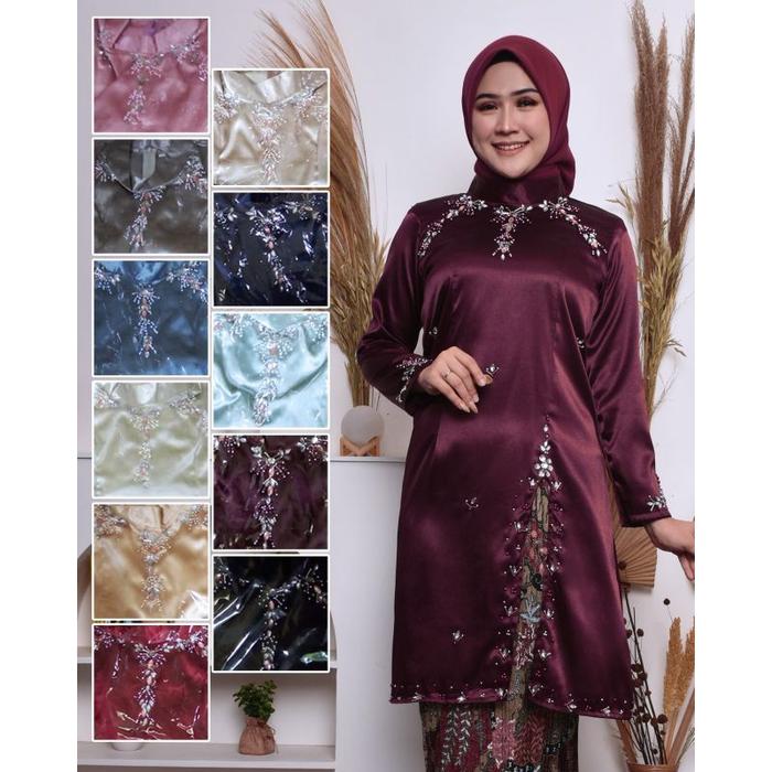 SETELAN/Atasan kebaya kurung Melayu tafeta Payet // kebaya kurung tafeta Payet // kebaya Wisuda