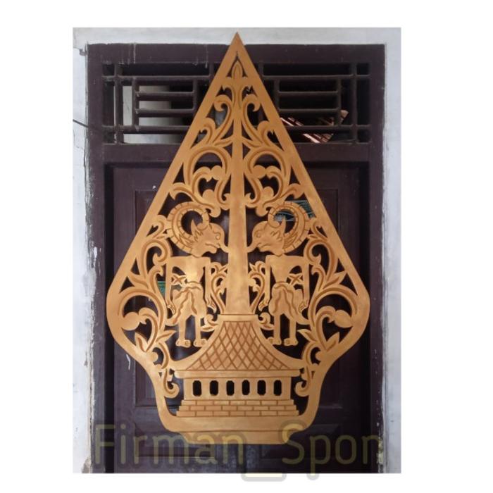 Gunungan Wayang Kelir Ukuran Besar 155cm X 100cm Bahan Spon Eva/Karet Ukir Untuk Dekorasi Pernikahan