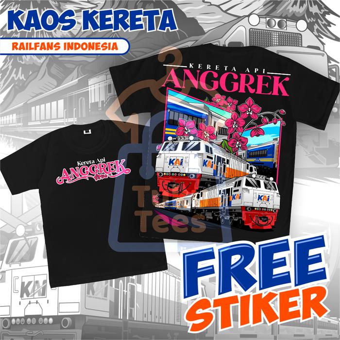 Kaos Kereta Api Anggrek Baju Kereta Api KAI Railfans Indonesia