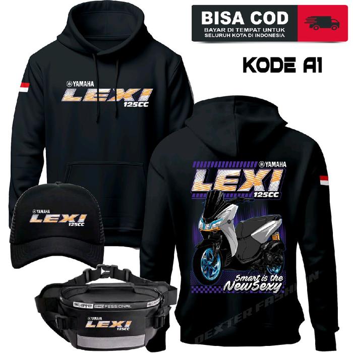Bayar COD Sweater Yamaha Lexi Terbaru Gratis Tas dan Topi Hoodie Lexi Bahan Berkualitas Teba  Pria W