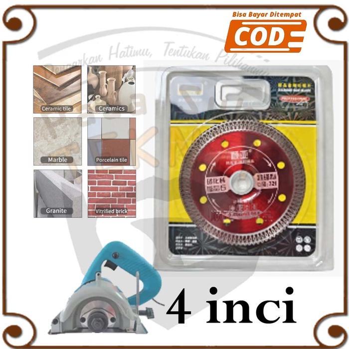SHUNYA MATA POTONG KERAMIK GRANITE MARMER BETON DIAMOND WHEEL CONBLOCK 4 INCHI Marble Cutter 1.2MM