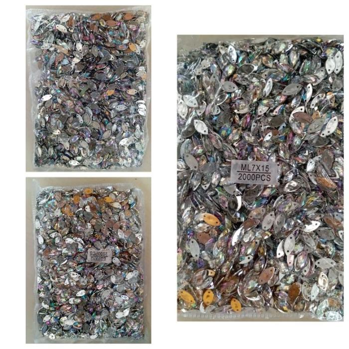 @1440-2000pcs 10X14|7x15|7x12|8x13 MM DIAMOND MATA/TETES/LANCIP/SAMPAN/PEL ABANGI (DL 98)