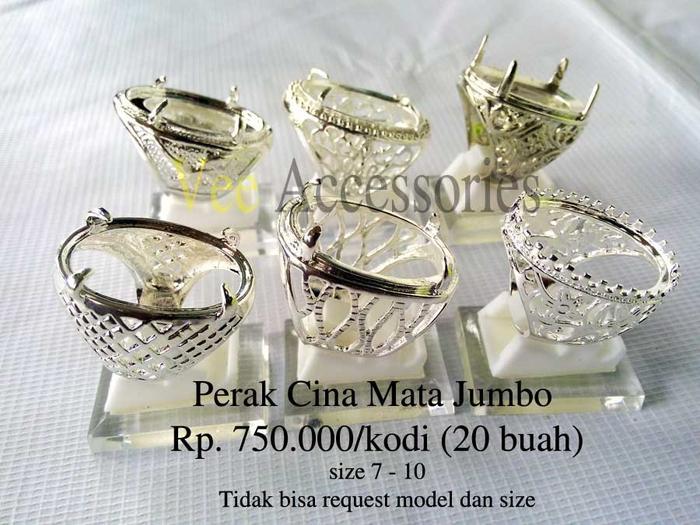 MURAH Grosir Ring / Emban Cincin Perak Malaysia / Cina Mata Jumbo