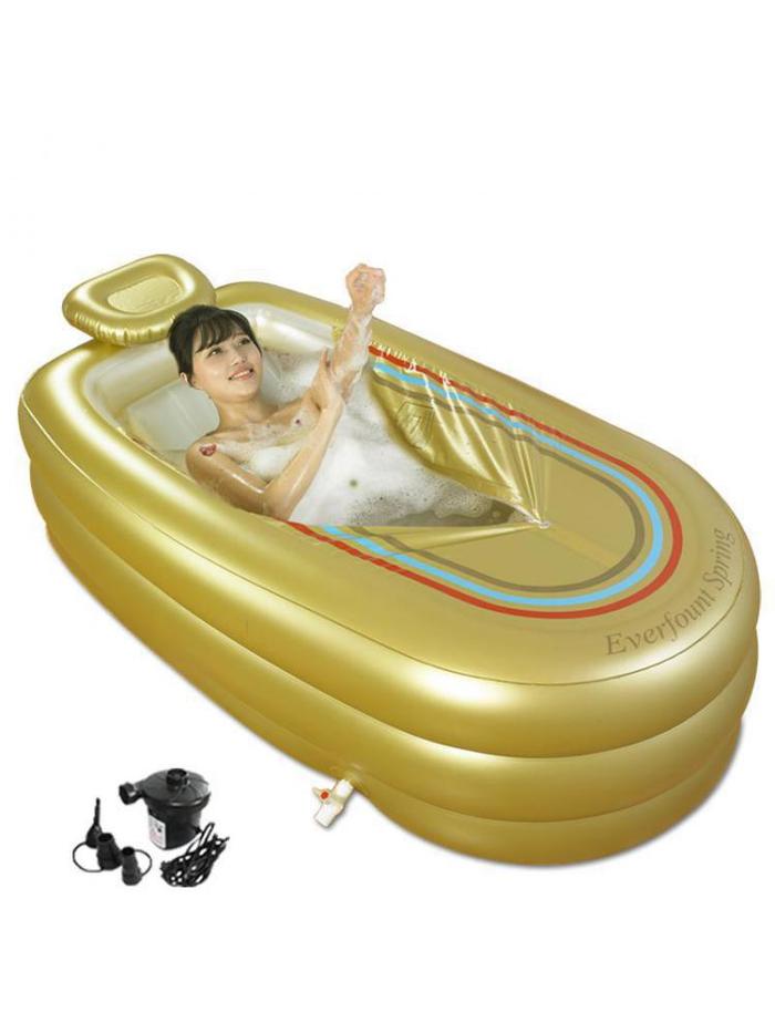 Reclining Inflatable Bathtub Adult Thickened Folding Bathtub Bathtub