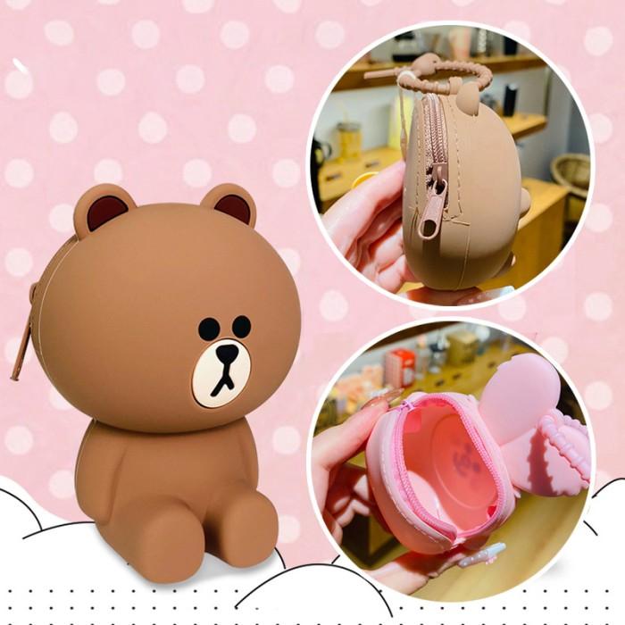 TOKKADO Line Friends Coin Purse Dompet Koin Mini Cute Lucu Original