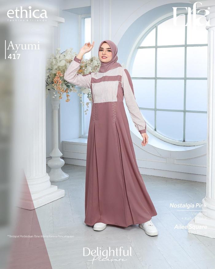Ethica GAMIS DEWASA ONLY AYUMI 417 NOSTALGIA PINK Delightful Pleasure Model 417 Warna Nostalgia Pink