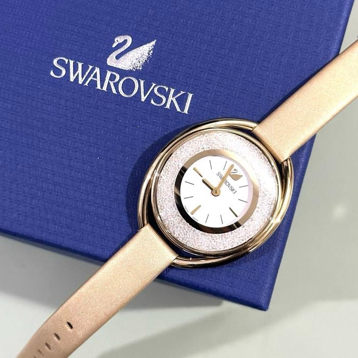 PRELOVED Swarovski Crystalline Aura Watch Jam Wanita Rose Gold Women’s Watch FULL SET