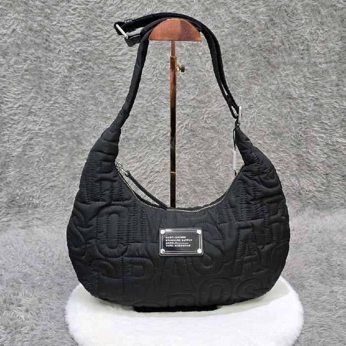 (100% ORI) MJ NYLON QUILTED SMALL SHOULDER BAG BLACK