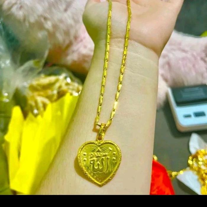kalung padi 1 suku lapis emas