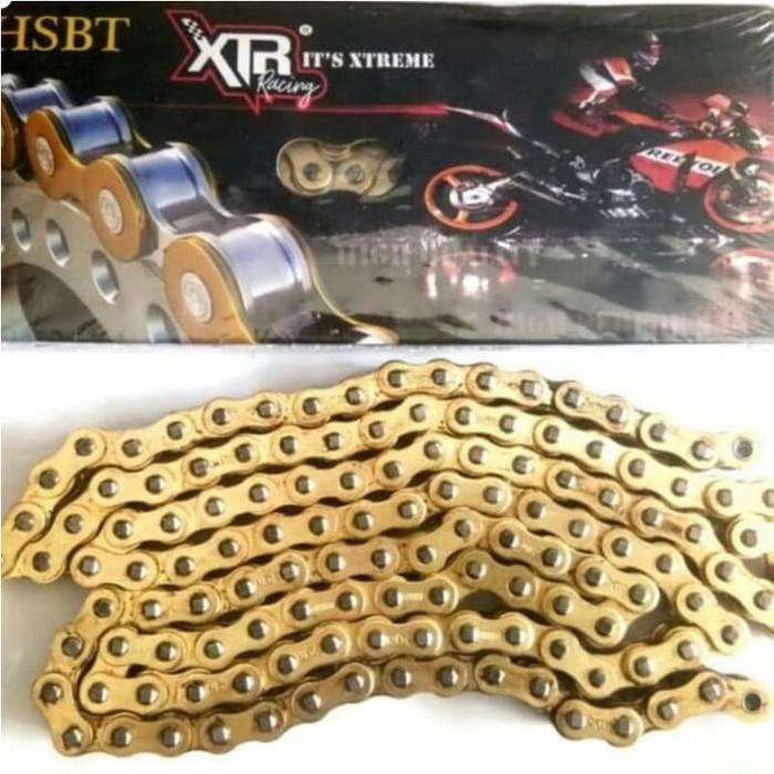 Rantai XTR Racing Gold Kuning Emas 520H 520 106L 108L 112L 120L 520HSBT 106 108 112 120 Mata Rante