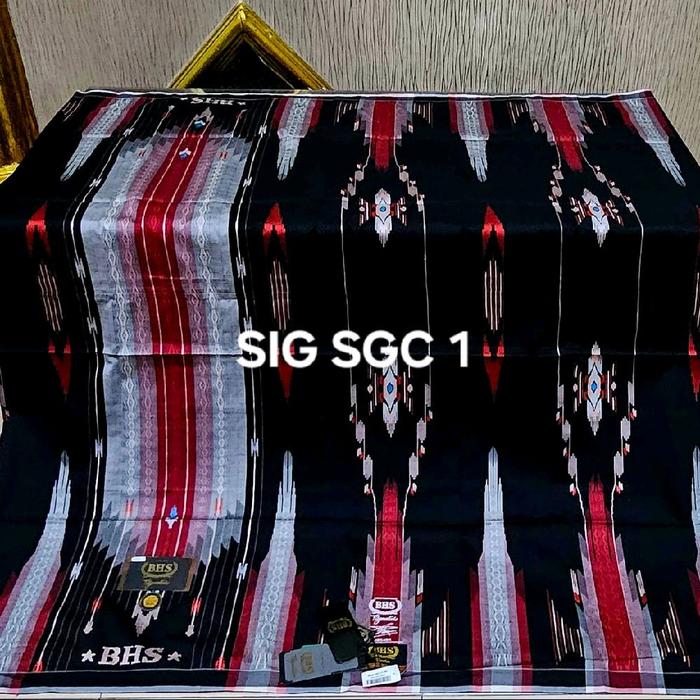 sarung BHS signature sig ssh sgc Motif Hitam Dewasa Santri Muslim