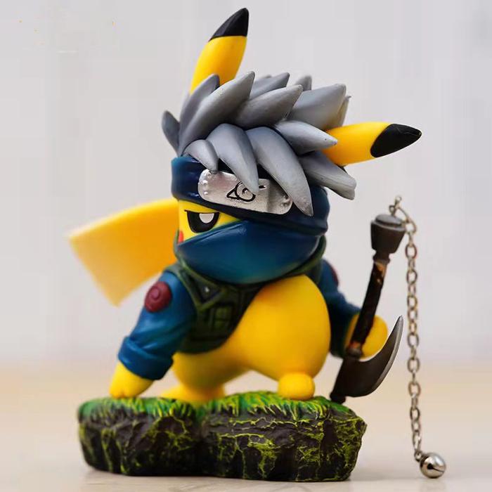 Pokemon Anime Figure 10PVC Pikachu Cosplay Kakashi Ninja Action Figma