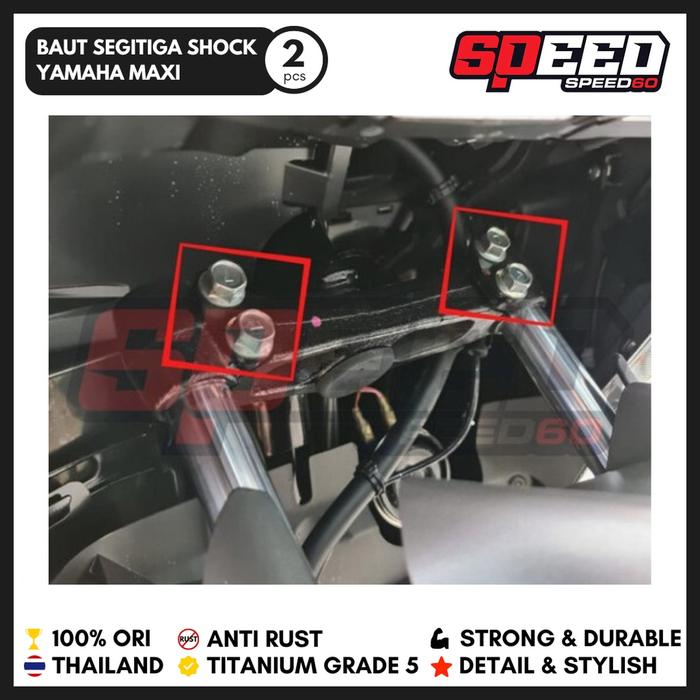 Probolt Baut Segitiga Tabung Shock Aerox Lexi Nmax Grade 5 King Nut