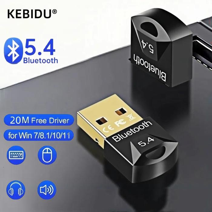 USB Bluetooth 5.4 Adapter Transmitter Bluetooth Receiver Audio Bluetooth Dongle Wireless USB Adapter