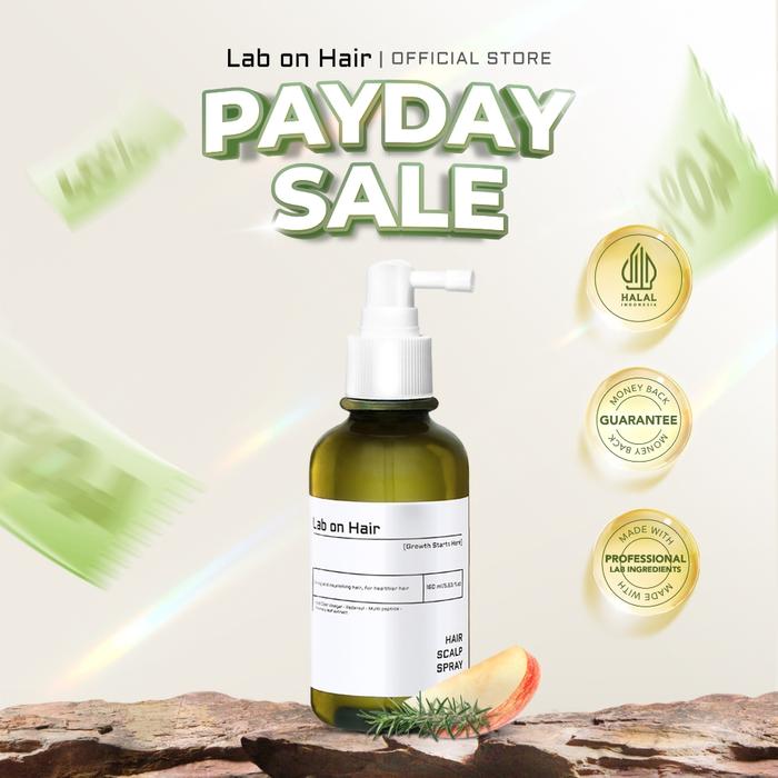 Lab On Hair Scalp Spray - Tonik Rambut Spray Hair Tonic Mengurangi Rontok Menjaga Kesehatan Kulit Ke