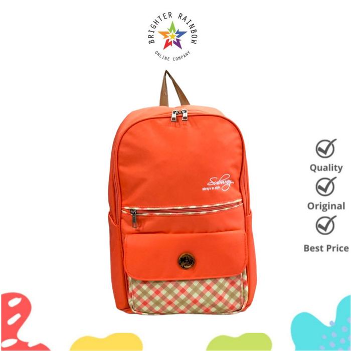 TAS RANSEL SEKOLAH ANAK SMP PEREMPUAN FREE RAINCOVER SUBWAY 22523