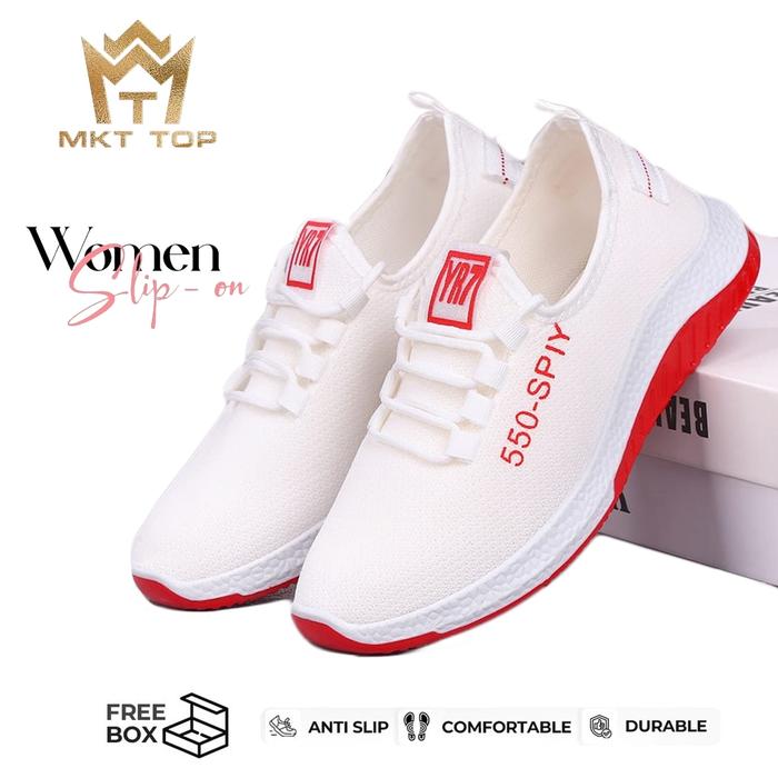 Sneakers Wanita Olahraga YR7 SPIY-550 Desain Modern Minimalis Premium Ukuran 37-40