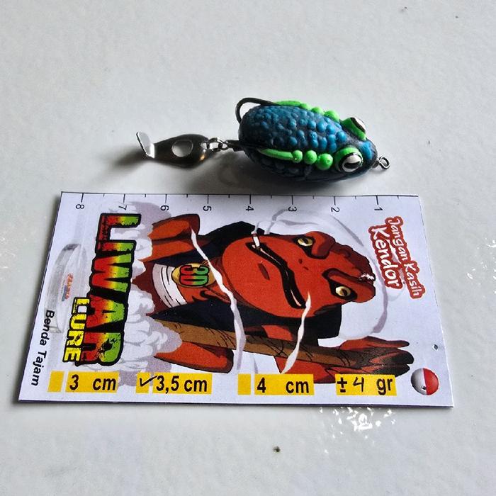 Umpan Casting Soft Frog Liwar Lure Model Kodok Bakung 3,5cm Berat  4g