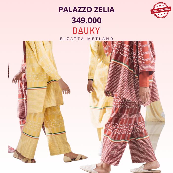 Dauky Palazzo Zelia Celana Bahan Katun Kulot celana motif simpel yang membuat penampilan semakin ele