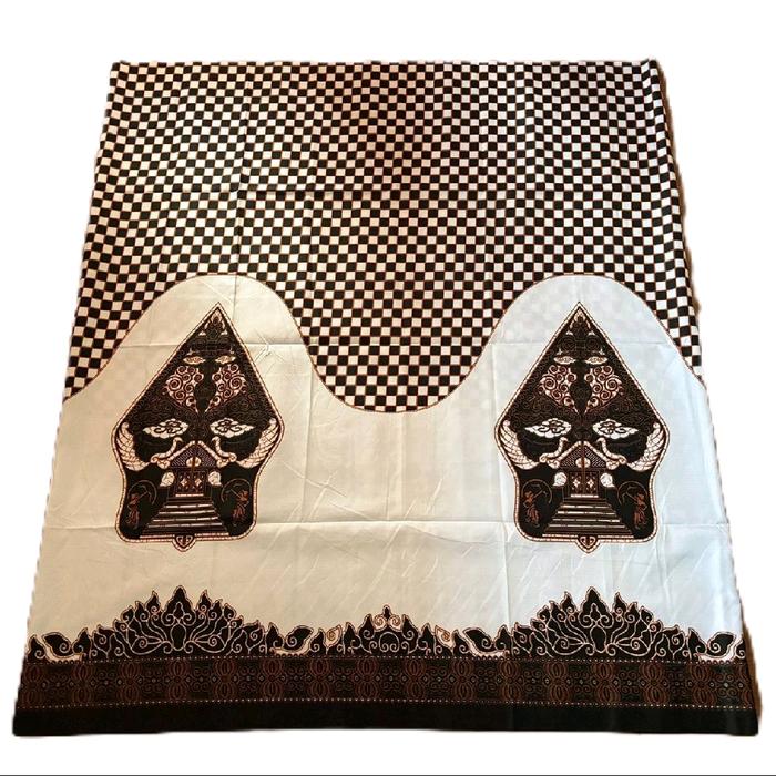 Sarung motif wayang sogan sarung batik gunungan Muslim Katun Pria Dewasa Santri Hitam Pekalongan Put