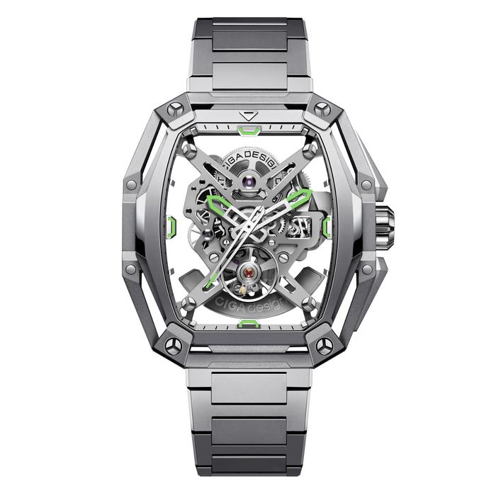 Jam Tangan CIGA DESIGN Z Hunter Silver Automatic Skeleton