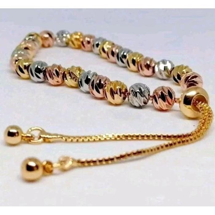 gelang serut biji lada titanium gelang fashion