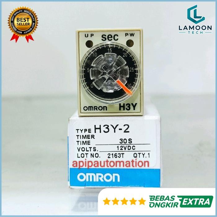 Timer Omron H3Y-2 30S 12VDC 30 Detik, Asli Omron Best
