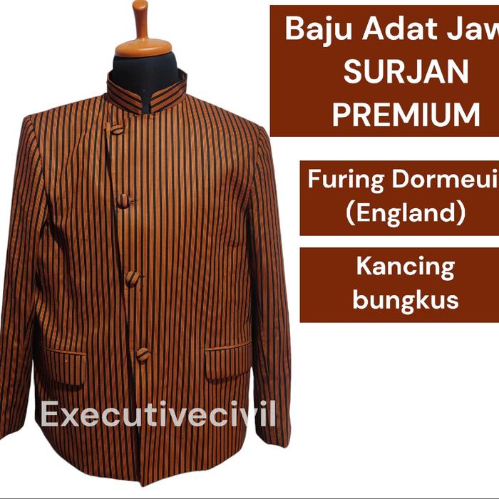 Baju Adat Jawa / Pakaian Adat Jawa / Surjan Pria / Surjan Jawa / Baju Adat Jawa / Baju Lurik / Baju 