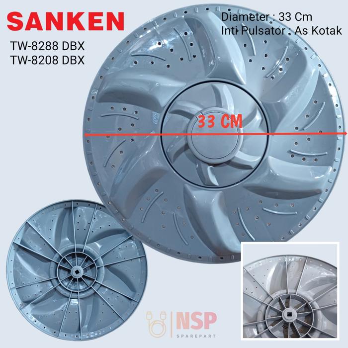 Pulsator Mesin Cuci Sanken Diameter 33cm As Kotak